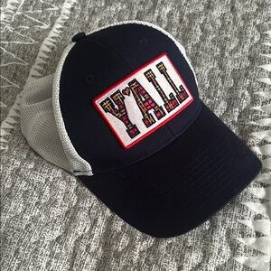 Navy Blue and White Y'ALL Cap